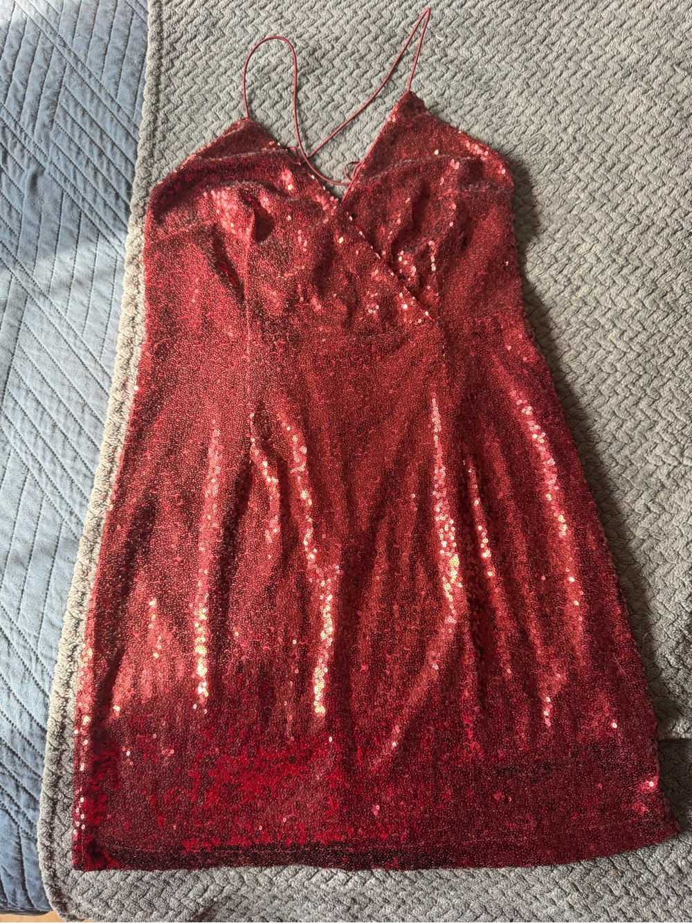 Altar'd State Red Sequin Mini Dress